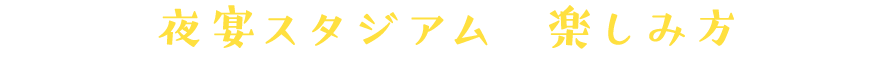 夜宴スタジアムの楽しみ方